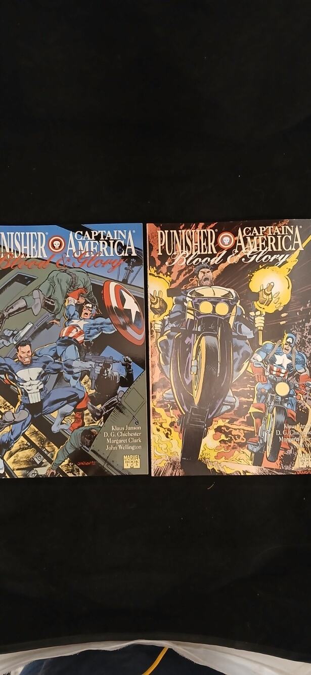 BLOOD AND GLORY-PUNISHER / CAPTAIN AMERICA #1 #2 (MARVEL COMICS OCTOBER 1992)